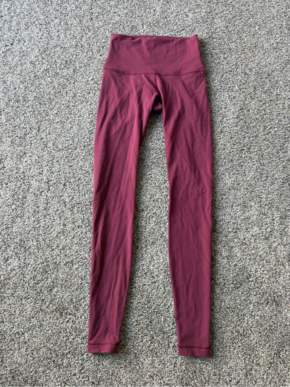 Lululemon Size 6 Burgundy Wine High Rise Full Length Leggings Yoga Pants